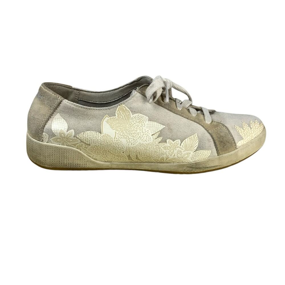 Dansko Olisa Floral Print Sneakers Size 41 Lace Up Comfort Shoes